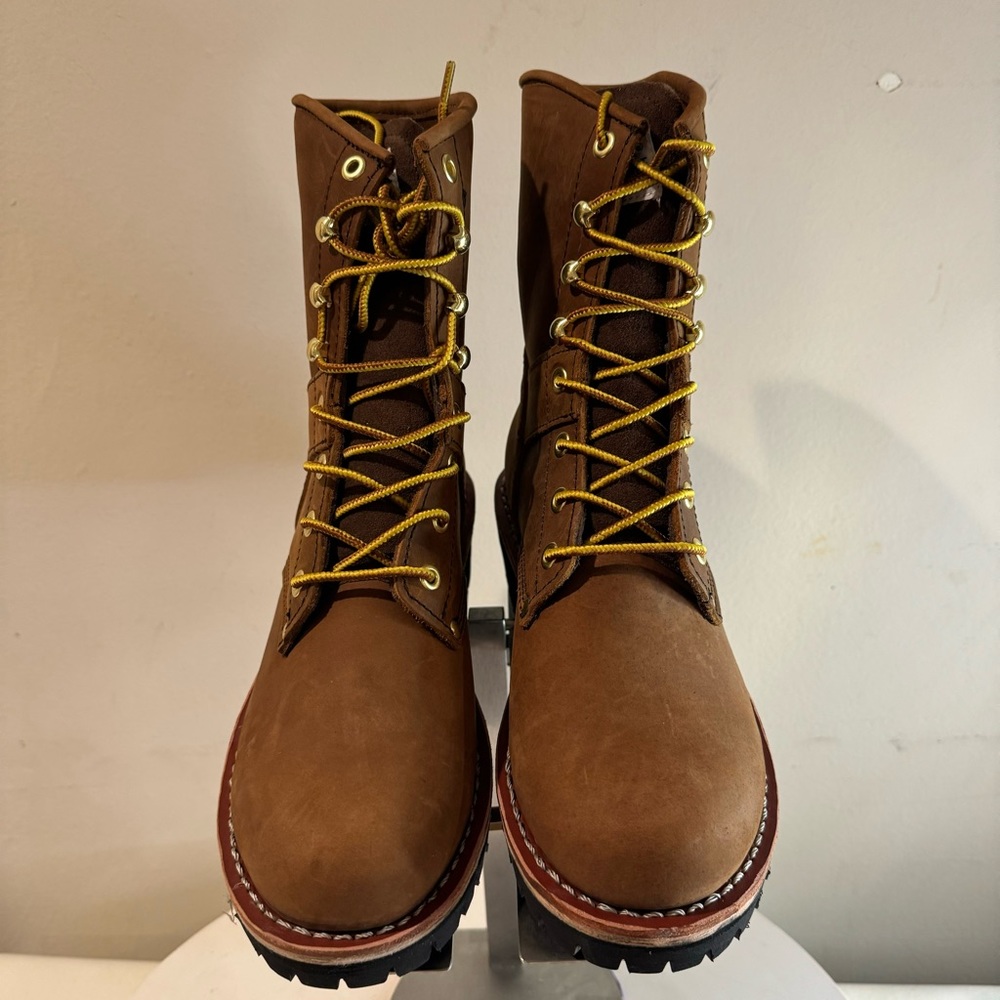 Tree Climbing/ Riding Brown logger Men’s Full Grain Leather Upper Boots - Picture 7 of 7